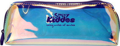 smily kiddos 1 transparent Art Artificial Leather Pencil Box(Set of 1, Multicolor)