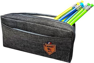 HAPPY SHOPPING STORE New Stylish Fashion-95 Pencil Bag High Quality Art Pure Leather Pencil Box(Set of 1, Black)