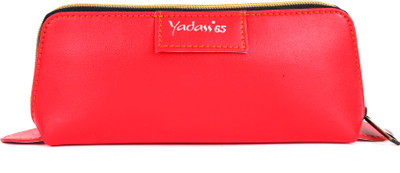 YADASS YD_PENCIL_POUCH Solid Art Artificial Leather Pencil Box(Set of 1, Red)