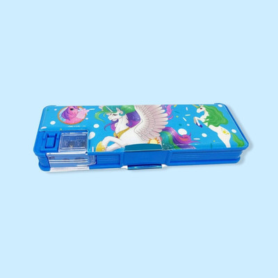Sloies Stationery pencil case multicolor Multipule character Art Plastic Pencil Box(Set of 1, Multicolor)