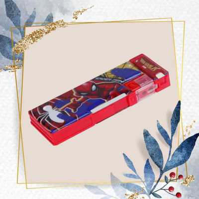 Alpha tech School Compaas Box Two Type Art Plastic Pencil Box(Set of 1, Red)