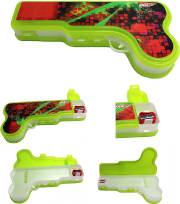neoinsta shopping pencil box 1 Gun-Shaped Plastic Pencil Box Art Plastic Pencil Box(Set of 1, Green)