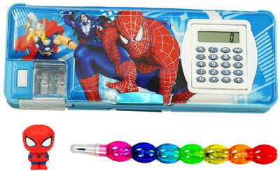 zizi Spiderman Spiderman Art Plastic Pencil Box(Set of 3, Multicolor)