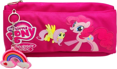 dishvy Unicorn Pencil Pouch for Girls/Boys|Large Mesh Pockets |Multipurpose Pouch for Kids Art Canvas Pencil Box(Set of 1, Pink)
