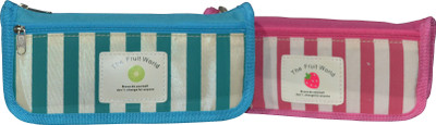 PB Pearl Bags The Fruit World Self Design Art Polyester Pencil Boxes(Set of 2, Multicolor)