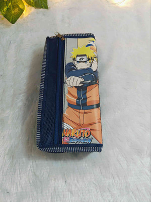 DNP Pencil Box NA Art Canvas Pencil Box(Set of 1, Dark Blue)