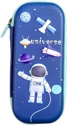 KEYKART 3D Space Design EVA Pencil Case for Kids with Compartments & Zip Closure | 3D Space Design EVA Pencil Box | Art EVA Pencil Box(Set of 1, Blue)