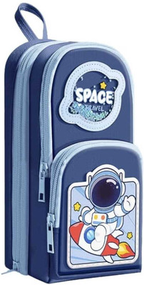 Sahej Enterprises Space Space Art Polyester Pencil Box(Set of 1, Blue)