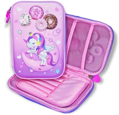 PRAYOSHA ENTERPRISE Sweet Unicorn Pouch Unicorn pouch for kids Art EVA Pencil Box(Set of 1, Pink)