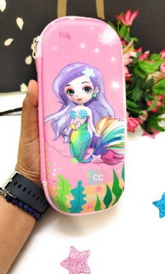 CLICKETYCLACK CC-157 MERMAID Art EVA Pencil Box(Set of 1, Pink)