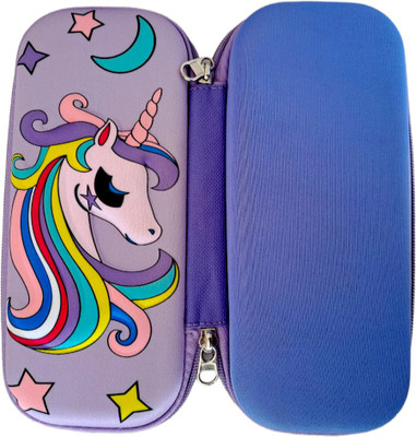 Senkiddpro Stylish Large Capacity Multipurpose Hardshell Eva Kids Zipper(Pouch) Geometry Box(Multicolor)