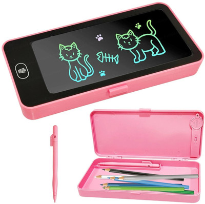 Acarya LED Pencil Box Free Art Art Polyester Pencil Box(Set of 1, Multicolor)