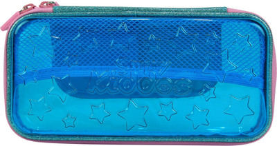 smily kiddos 1 embossed Art Polyester Pencil Box(Set of 1, Light Blue)