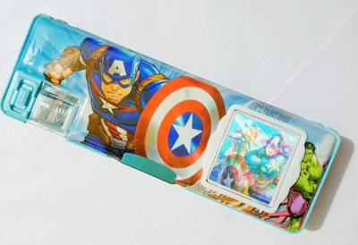 SOPALI Supermen Superman Art Plastic Pencil Box(Set of 1, Blue)