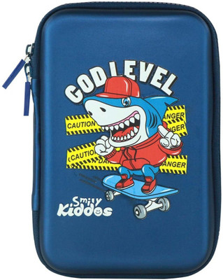 smily kiddos 1 Skater Shark Art EVA Pencil Box(Set of 1, Dark Blue)