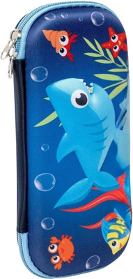 VOXEL Fish Nature Art Canvas Pencil Box(Set of 1, Multicolor)