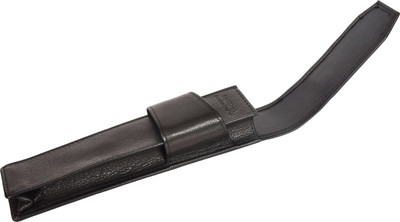 Sassora 2022 Solid Black Art Pure Leather Pencil Box(Set of 1, Black)