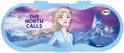 DISNEY Frozen Peapod Pencil Box for Girls/Kids| BPA Free Frozen Art Plastic Pencil Box(Set of 1, Light Blue)