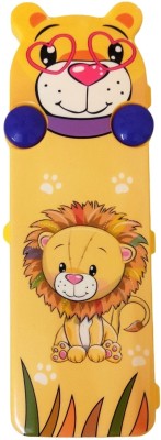 Gift Collection Kitty Design Pencil Box With 2 Compartment Pencil Case - Yellow Cartoon Art Plastic Pencil Box(Set of 1, Yellow)