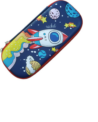 radhey preet 3D Print of Human & Animal Astronaut or Rocket on pouch | Available in mix design | Pouch size is regular | Price for 1pc | Print may vary as per stock Art EVA Pencil Box(Set of 1, Light Blue)