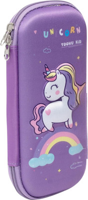ALCANTARA UNICORN YOOHU KIDS UNICORN Art Canvas Pencil Box(Set of 1, Purple)