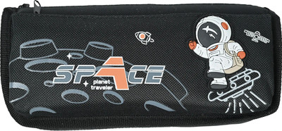 KYLO Signature Space boy Art Canvas Pencil Box(Set of 1, Black)