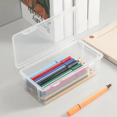 SUKHAD 1 Transparent Art Plastic Pencil Box(Set of 1, White)