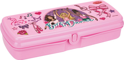 Pratap Go School Barbie Art Polypropylene Pencil Box(Set of 1, Pink)