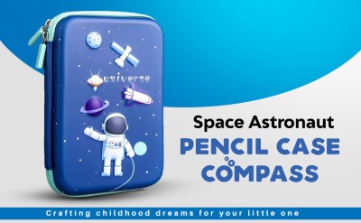 WECAN FASHION IMPORTED FLIPKART RECOMMENDED HOT SELLING TRENDING 3D UNIVERSE SPACE THEME MADE IDEAL FOR BOYS & GIRLS PENCIL CASE STATIONARY ORGANIZER BOX FOR SCHOOL CLASSES Art Plastic Pencil Box(Set of 1, Blue)