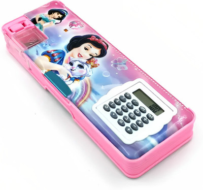 Qurbat PRINCESS PENCIL BOX DISNEY Art Plastic Pencil Box(Set of 1, Pink)