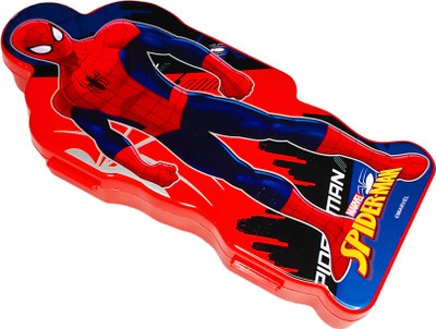 dishvy Spiderman Spiderman Pencil box with double storage space, and stationery Art Plastic Pencil Box(Set of 1, Red)