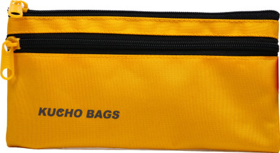 rayie collection BG03 1 Art Polyester Pencil Box(Set of 1, Yellow)