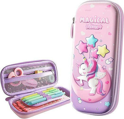 CHEFERYN 1 Unicorn Art EVA Pencil Box(Set of 1, Multicolor)