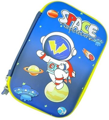 RINGHAS 3D Space Pencil Box Pouch Pouch for Kids - Hardtop Stationary Organizer Case Art EVA Pencil Box(Set of 1, Multicolor)