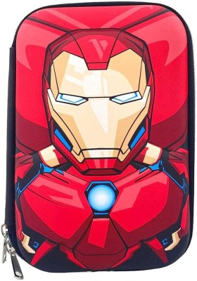 Poohan SUPER CUTE 7D IRON MAN STATIONERY POUCH GEOMETARY KIT SCHOOL SUPPLIES EVA EMBOSSED Art EVA Pencil Box(Set of 1, Multicolor)