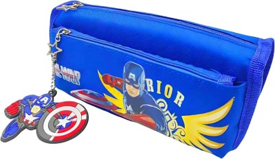 VRNV PENCIL CASE Captain America Art Polyester Pencil Box(Set of 1, Blue)