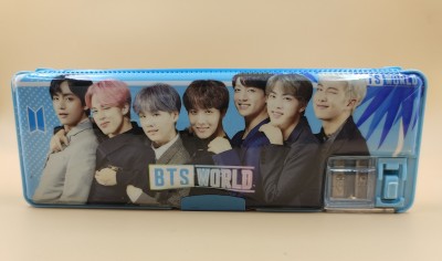 Paper Bear BTS BTS Art Plastic Pencil Box(Set of 1, Blue)