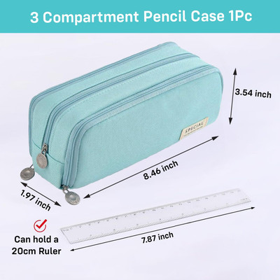 XTECTORVIEW 1 NORMAL Art Polyester Pencil Box(Set of 1, Light Blue)