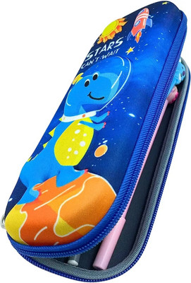 SOPALI Space 0 Space print Art Canvas Pencil Box(Set of 1, Blue)