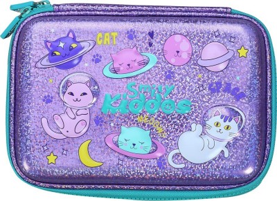 smily kiddos 1 space kitty Art EVA Pencil Box(Set of 1, Purple)