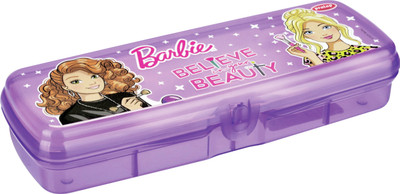 Pratap Go School Jr Barbie Art Polypropylene Pencil Box(Set of 1, Purple)