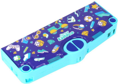 smily kiddos 1 Box-Do it Theme Art Plastic Pencil Box(Set of 1, Blue)