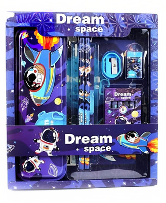 Qurbat space dream CARTOON Art Plastic Pencil Box(Set of 1, Dark Blue)