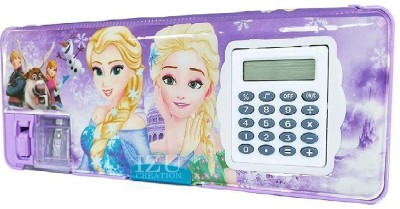 Mahakal Online Store Frozen Calculator Cartoon Printed Art Plastic Pencil Box(Set of 1, Blue)