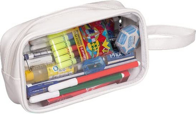 AQBAH Transparent NA Art Polypropylene Pencil Box(Set of 1, White)