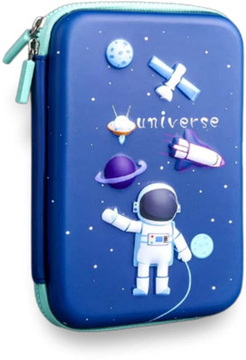 shree giriraj enterprise pencil pouch Universe Art Canvas Pencil Box(Set of 1, Blue)