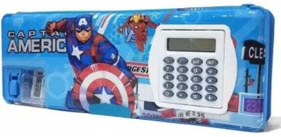 Saputra NA Cartoon Art Plastic Pencil Box(Set of 1, Blue)