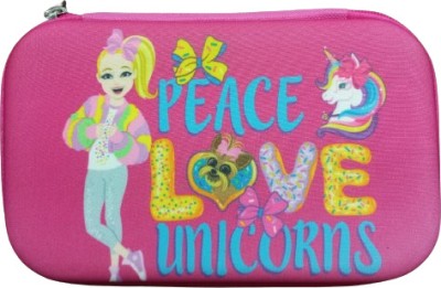 variety palace Unicorn 3D Embossed Jumbo Pencil Box – Perfect for Girls! Barbie Art EVA Pencil Box(Set of 1, Pink)