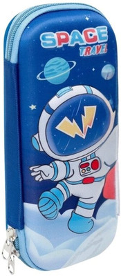 VOXEL Space Travel Nature Art Canvas Pencil Box(Set of 1, Multicolor)