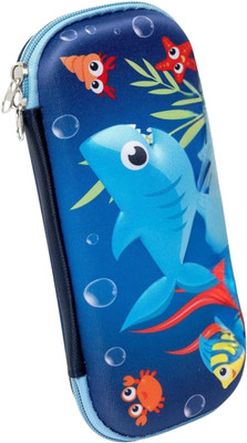 VOXEL Fish Nature Art Canvas Pencil Box(Set of 1, Multicolor)